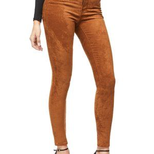 Good American Good Waist Suede Like Skinny Pants